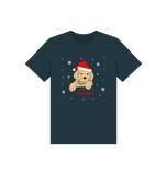 Denim Blue Printed Kids T-Shirt Front