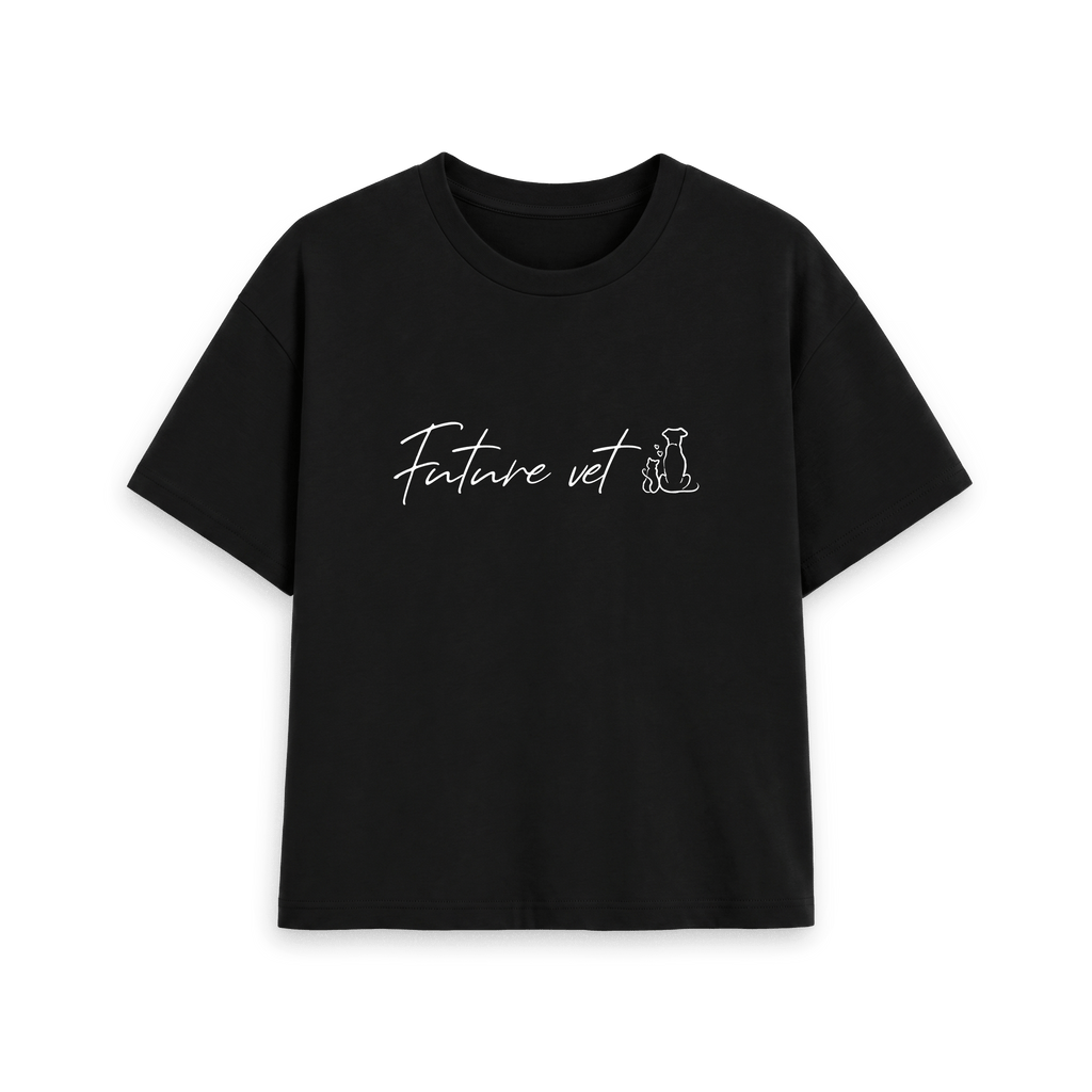 Black Printed T-shirt Front