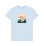 Sky Blue Organic Men's Pawesome adventures t-shirt