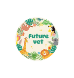White Printed Circle Sticker Front