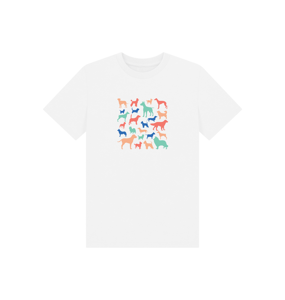 White Printed Kids T-Shirt Front