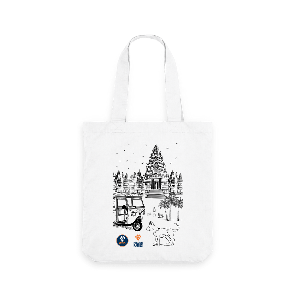 White Printed Bag Front