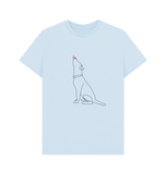 Sky Blue Organic Men's Dog and Butterfly T-shirt