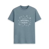 Stone Blue Printed T-shirt Front