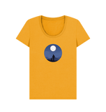 Mustard Printed T-shirt Front