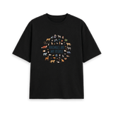 Black Printed T-shirt Front
