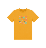 Mustard Printed Kids T-Shirt Front