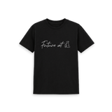 Black Printed Kids T-Shirt Front
