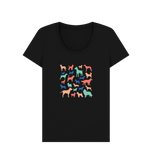Black Printed T-shirt Front
