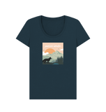 Denim Blue Organic Ladies Pawsome Adventure T-shirt
