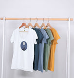 Organic Ladies Man and Dog Under the Moon T-shirt