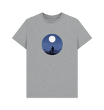 Athletic Grey Organic Men's Man and Dog Under the Moon T-shirt