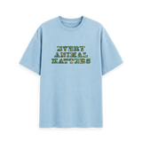 Milky Blue Printed T-shirt Front