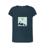 Denim Blue Printed T-shirt Front