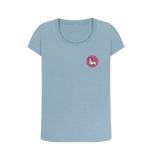 Stone Blue Printed T-shirt Front