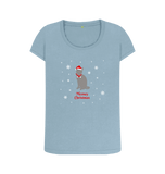 Stone Blue Printed T-shirt Front