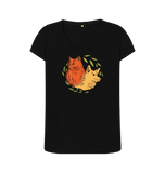 Black Printed T-shirt Front