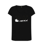 Black Printed T-shirt Front