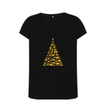 Black Printed T-shirt Front