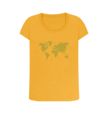Mustard Printed T-shirt Front