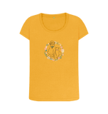 Mustard Printed T-shirt Front