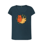 Denim Blue Printed T-shirt Front