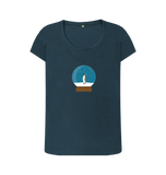 Denim Blue Printed T-shirt Front