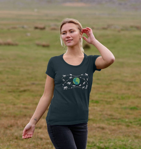 Organic Ladies Animals Around the World T-shirt