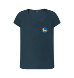 Denim Blue Printed T-shirt Front