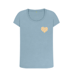 Stone Blue Printed T-shirt Front