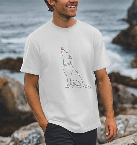 Organic Men's Dog and Butterfly T-shirt