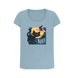 Stone Blue Printed T-shirt Front