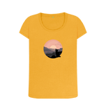 Mustard Printed T-shirt Front