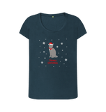 Denim Blue Printed T-shirt Front
