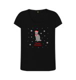 Black Printed T-shirt Front