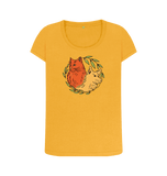 Mustard Printed T-shirt Front