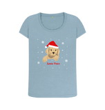 Stone Blue Printed T-shirt Front