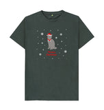 Dark Grey Mens Meowy Christmas T-shirt