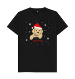 Black Mens Santa Paws Christmas T-shirts