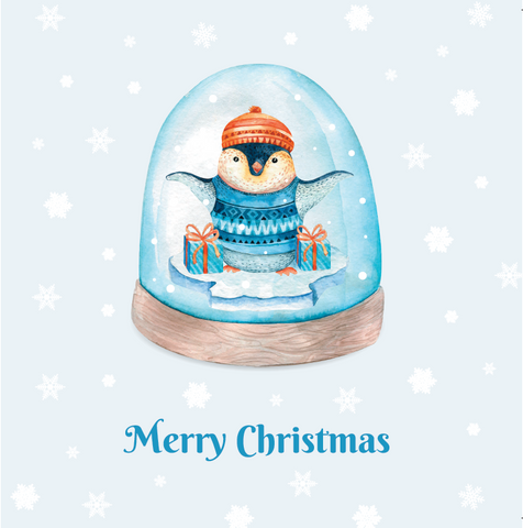 Penguin Christmas cards (pack of 10)