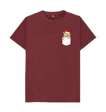 Red Wine Mens Santa Paws in my pocket Christmas T-shirt