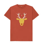 Rust Mens Reindeer Christmas T-shirt