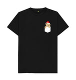 Black Mens Santa Paws in my pocket Christmas T-shirt