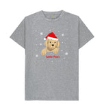 Athletic Grey Mens Santa Paws Christmas T-shirts