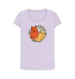 Violet Women's scoop neck Cat and Dog T-shirt