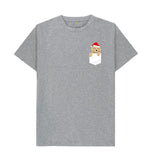 Athletic Grey Mens Santa Paws in my pocket Christmas T-shirt