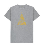 Athletic Grey Mens Animal Tree Christmas T-shirt