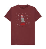 Red Wine Mens Meowy Christmas T-shirt