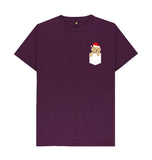 Purple Mens Santa Paws in my pocket Christmas T-shirt