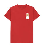 Red Mens Santa Paws in my pocket Christmas T-shirt